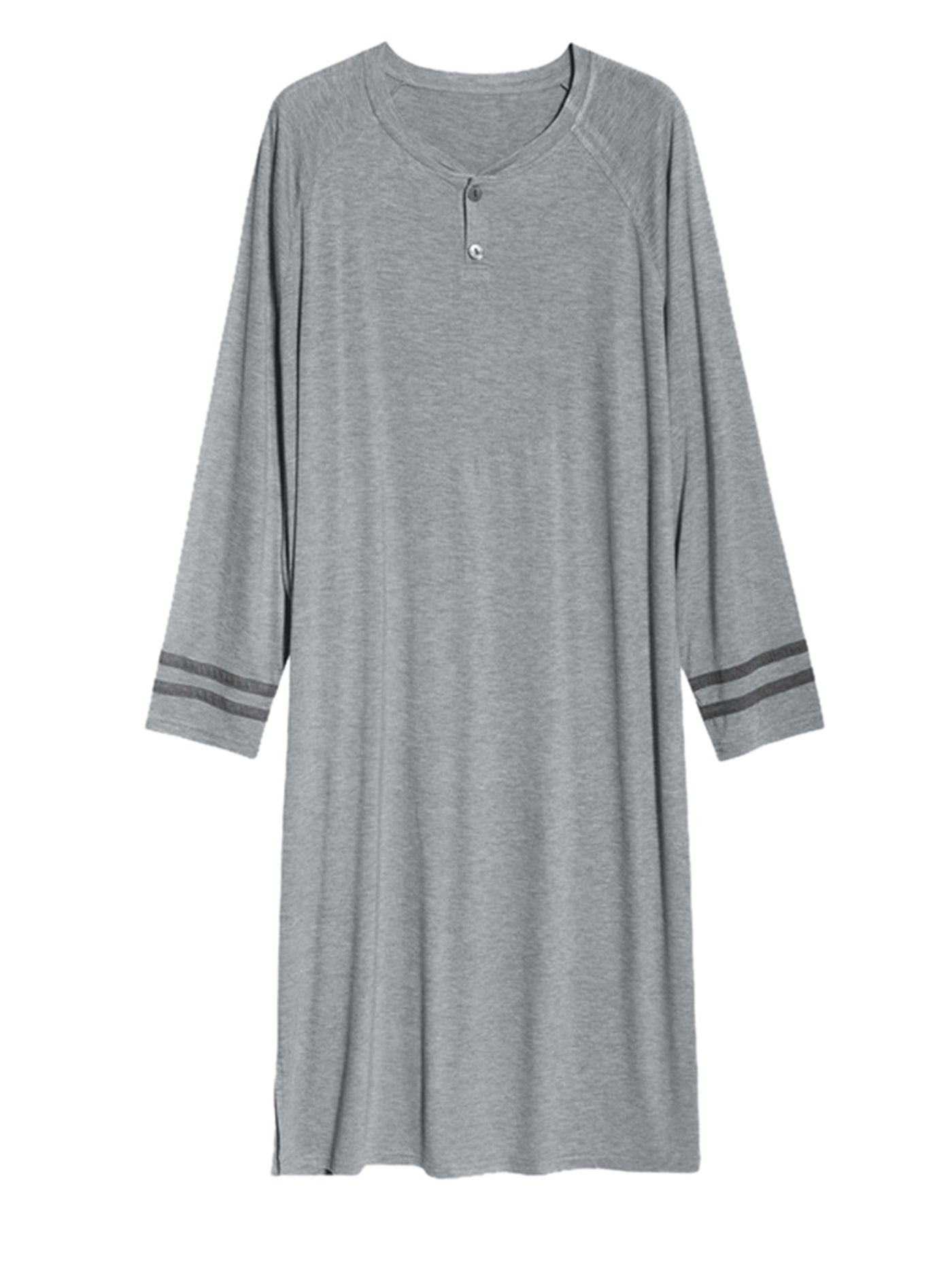 Bublédon Crew Neck Contrast Color Lounge Nightdress For Men