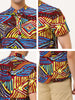 Linen Short Sleeve Button Color Block Henley Shirts