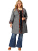 Knit H Line Collarless Kimono Sleeve Cardigan