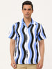 Summer Stripe Printed Short Sleeve Button Shirts
