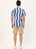 Summer Stripe Printed Short Sleeve Button Shirts