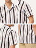 Summer Stripe Printed Short Sleeve Button Shirts