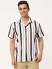 Summer Stripe Printed Short Sleeve Button Shirts