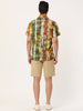 Summer Stripe Printed Short Sleeve Button Shirts