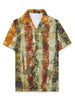 Summer Stripe Printed Short Sleeve Button Shirts