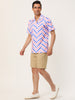 Summer Stripe Printed Short Sleeve Button Shirts