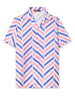 Summer Stripe Printed Short Sleeve Button Shirts