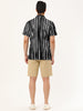 Summer Stripe Printed Short Sleeve Button Shirts