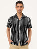 Summer Stripe Printed Short Sleeve Button Shirts