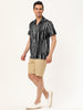 Summer Stripe Printed Short Sleeve Button Shirts