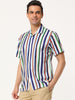 Summer Stripe Printed Short Sleeve Button Shirts