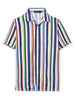 Summer Stripe Printed Short Sleeve Button Shirts