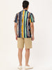Summer Stripe Printed Short Sleeve Button Shirts