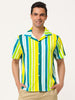 Summer Vertical Striped Short Sleeve Patchwork Shirt