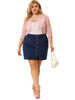 Knit H Line Collarless 3/4 Sleeve Bolero