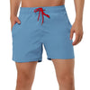 Solid Beach Mesh Lining Drawstring Waist Shorts