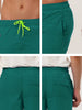 Solid Beach Mesh Lining Drawstring Waist Shorts