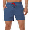 Solid Beach Mesh Lining Drawstring Waist Shorts