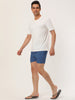 Solid Beach Mesh Lining Drawstring Waist Shorts