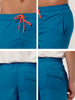 Solid Beach Mesh Lining Drawstring Waist Shorts