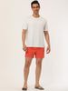 Solid Beach Mesh Lining Drawstring Waist Shorts