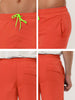 Solid Beach Mesh Lining Drawstring Waist Shorts