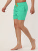Solid Beach Mesh Lining Drawstring Waist Shorts