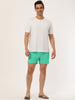 Solid Beach Mesh Lining Drawstring Waist Shorts