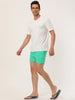 Solid Beach Mesh Lining Drawstring Waist Shorts