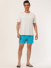 Solid Beach Mesh Lining Drawstring Waist Shorts