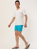 Solid Beach Mesh Lining Drawstring Waist Shorts