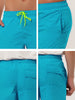 Solid Beach Mesh Lining Drawstring Waist Shorts