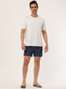 Solid Beach Mesh Lining Drawstring Waist Shorts