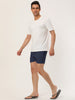 Solid Beach Mesh Lining Drawstring Waist Shorts
