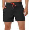Solid Beach Mesh Lining Drawstring Waist Shorts