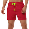 Solid Beach Mesh Lining Drawstring Waist Shorts