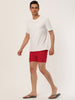 Solid Beach Mesh Lining Drawstring Waist Shorts