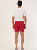 Solid Beach Mesh Lining Drawstring Waist Shorts
