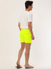 Solid Beach Mesh Lining Drawstring Waist Shorts