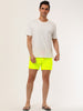 Solid Beach Mesh Lining Drawstring Waist Shorts