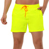 Solid Beach Mesh Lining Drawstring Waist Shorts