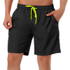 Solid Drawstring Mesh Lining Swimwear Beach Shorts