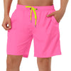 Solid Drawstring Mesh Lining Swimwear Beach Shorts