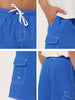 Summer Solid Drawstring Elastic Waist Beach Shorts