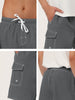 Summer Solid Drawstring Elastic Waist Beach Shorts