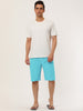 Summer Solid Drawstring Elastic Waist Beach Shorts