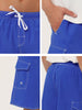 Summer Solid Drawstring Elastic Waist Beach Shorts