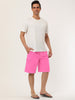 Summer Solid Drawstring Elastic Waist Beach Shorts