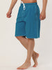 Summer Solid Drawstring Elastic Waist Beach Shorts