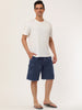 Summer Solid Drawstring Elastic Waist Beach Shorts